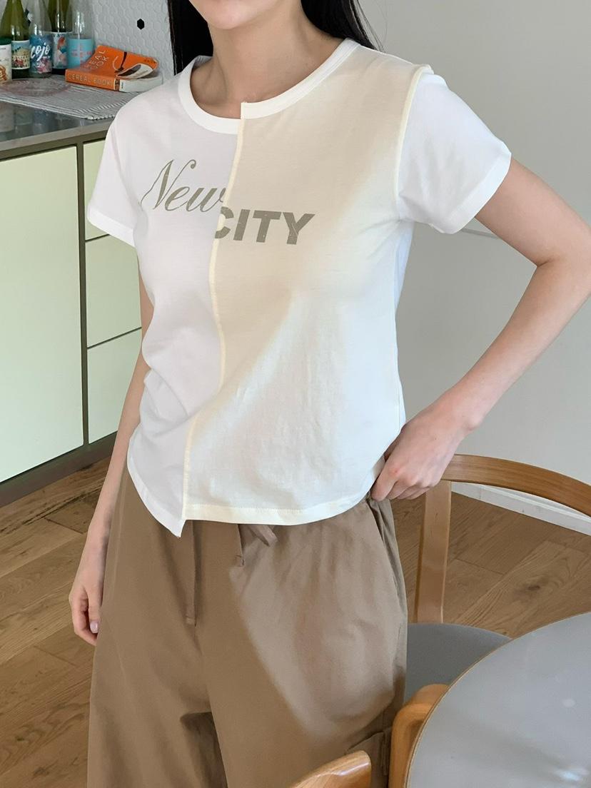 BINUS韓國直郵女士新品26春夏休閑時尚職業人氣26夏季T恤BINUST恤