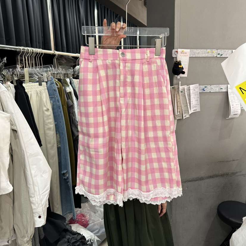 MOMAZU韓國東大門直郵女士新品時尚26夏季推薦短褲蕾絲花MOMAZU短褲