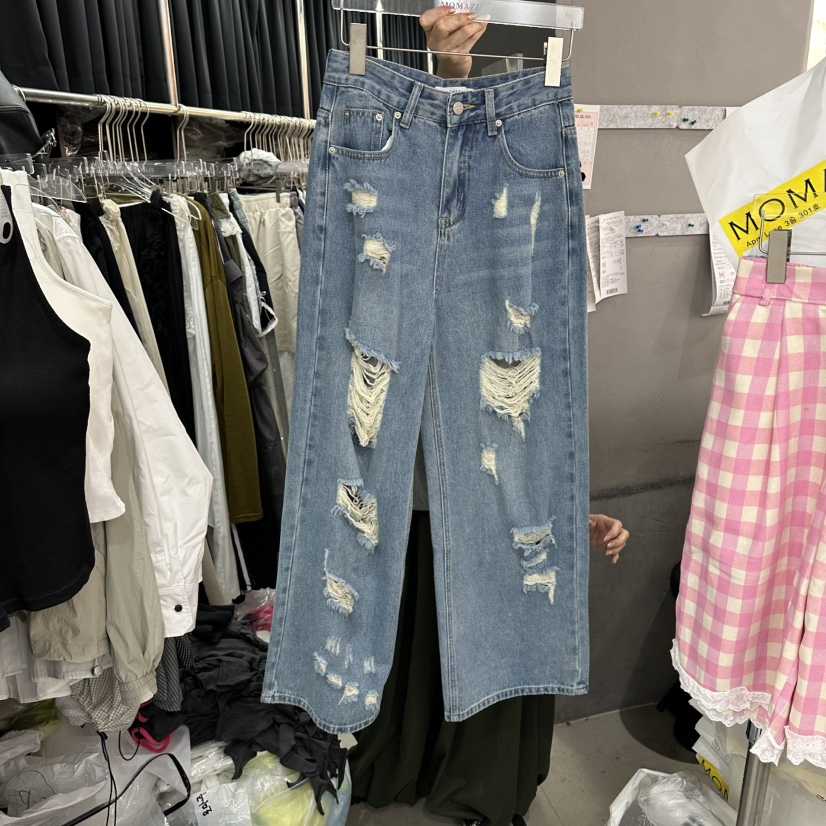 MOMAZU韓國東大門直郵女裝新品時尚26春夏推薦牛仔褲復古MOMAZU牛仔褲