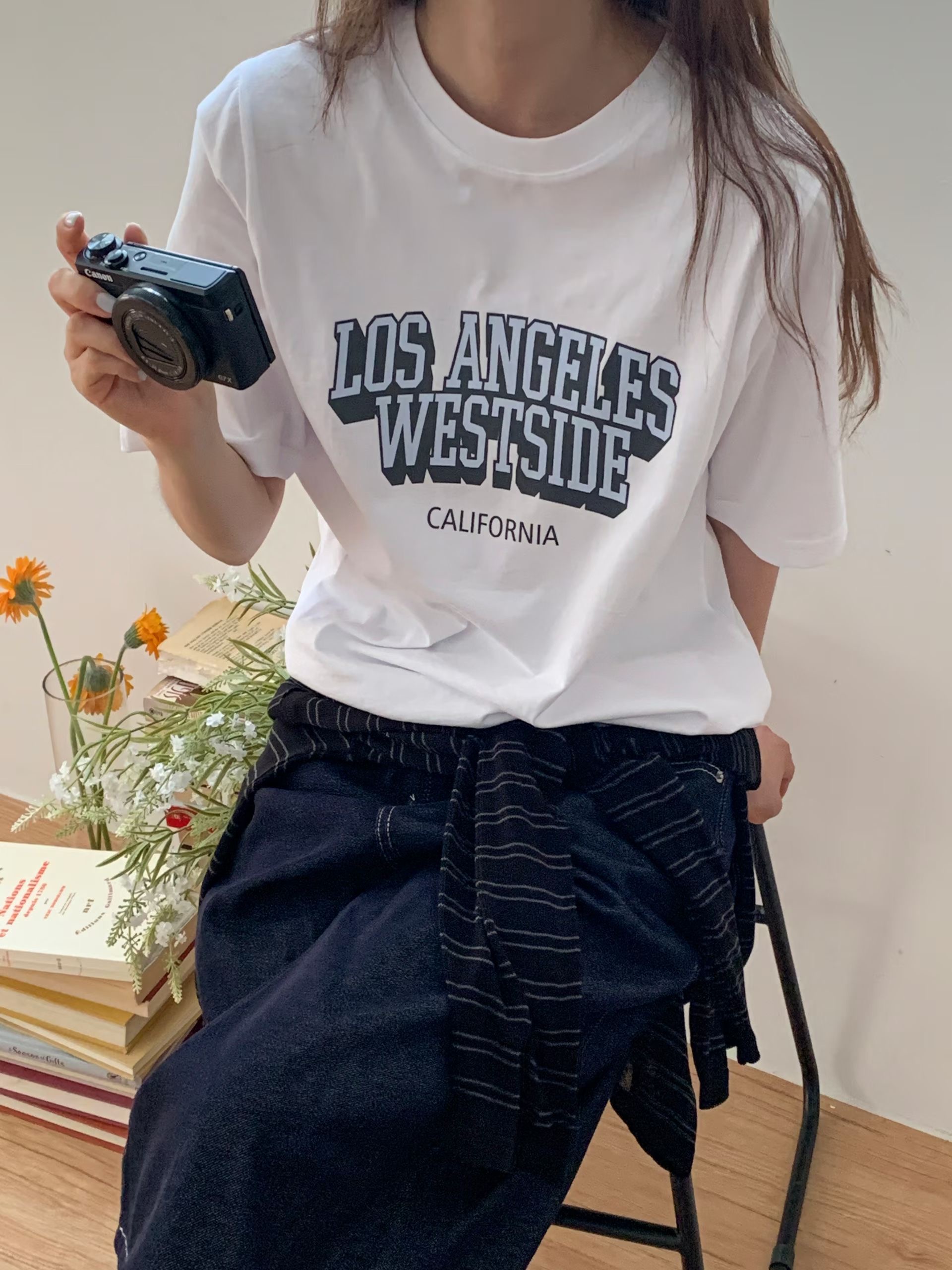 TDOUBLEJ東大門實拍韓國女裝新款26春夏休閑26夏季熱賣T恤TDOUBLEJT恤