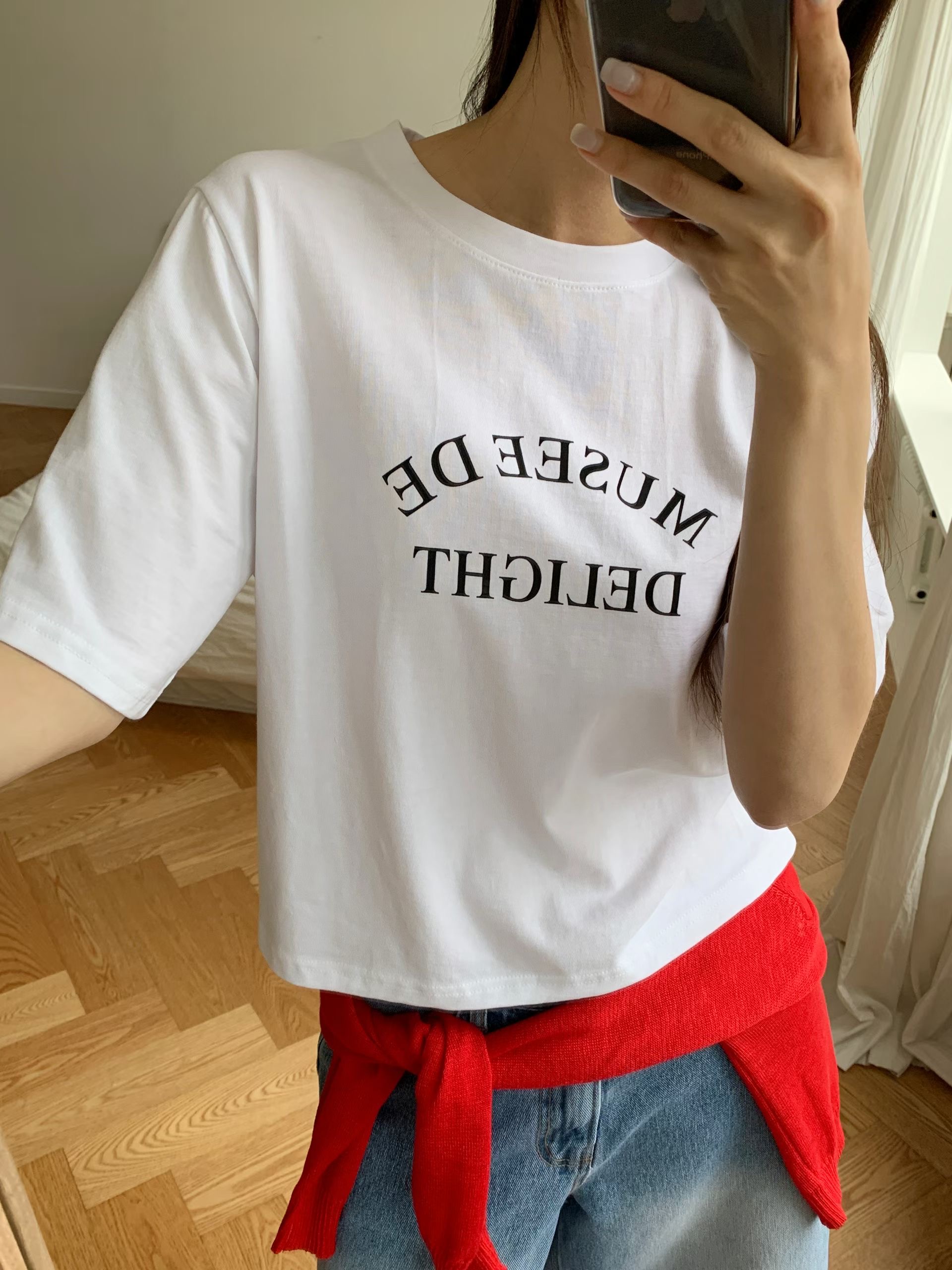 TDOUBLEJ韓國直郵女士新款職業熱賣休閑26春夏時尚人氣T恤TDOUBLEJT恤