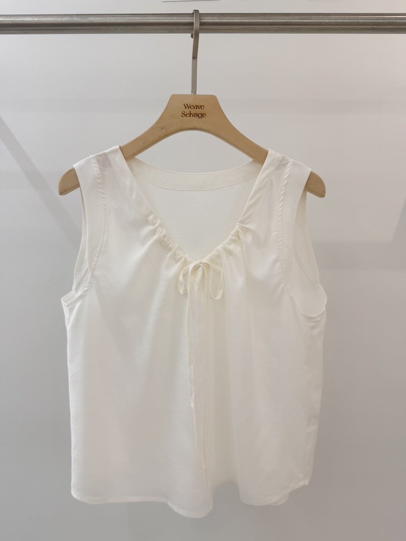 WEAUE SELVAGE韓國直郵女士新品26夏季休閑吊帶背心BL絲帶Weave Selvage吊帶/背心