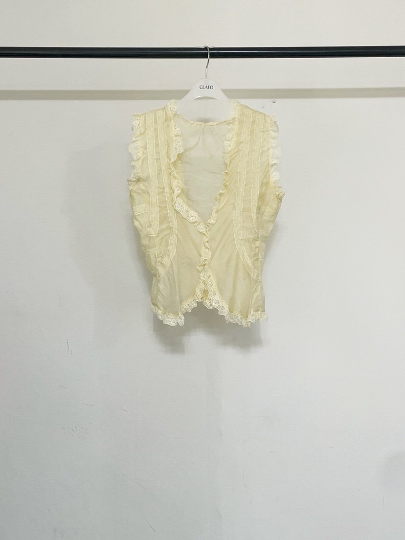 CLAFO韓國東大門直郵女裝新款職業26夏季吊帶背心蕾絲紐扣CLAFO吊帶/背心