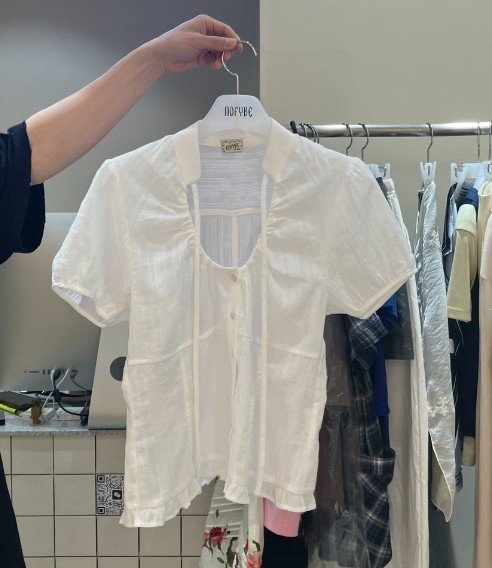 NOFYBE韓國直郵女士新品時尚休閑人氣26春夏推薦襯衫蕾絲衫LNOFYBE襯衫/蕾絲衫