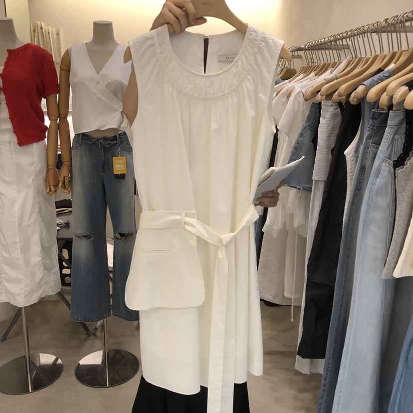 PHILO韓國代購女士新品26夏季推薦時尚休閑人氣連衣裙含腰帶PHILO連衣裙