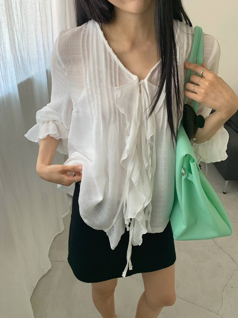 JKICHI韓國直郵實拍女士新款熱賣人氣26春夏襯衫蕾絲衫BLJKICHI襯衫/蕾絲衫