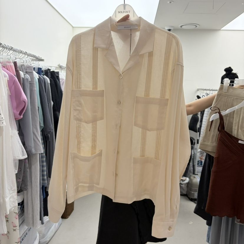 SOLD OUT韓國直郵實拍女裝新品26夏季推薦熱賣襯衫蕾絲衫SOLD OUT襯衫/蕾絲衫