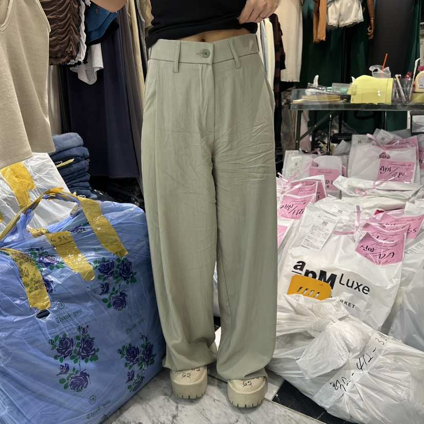 3COLOR韓國直郵實拍女裝新款職業休閑褲不含腰帶Three color休閑褲