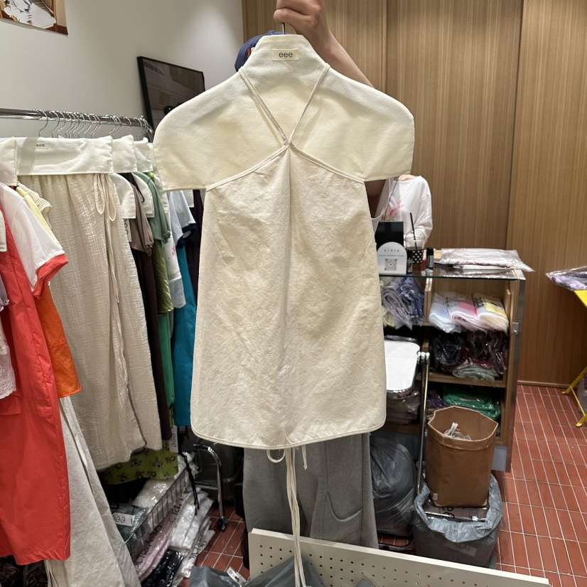 EEE韓國直郵實拍女士新品休閑職業26春夏吊帶背心露背亞麻EEE吊帶/背心
