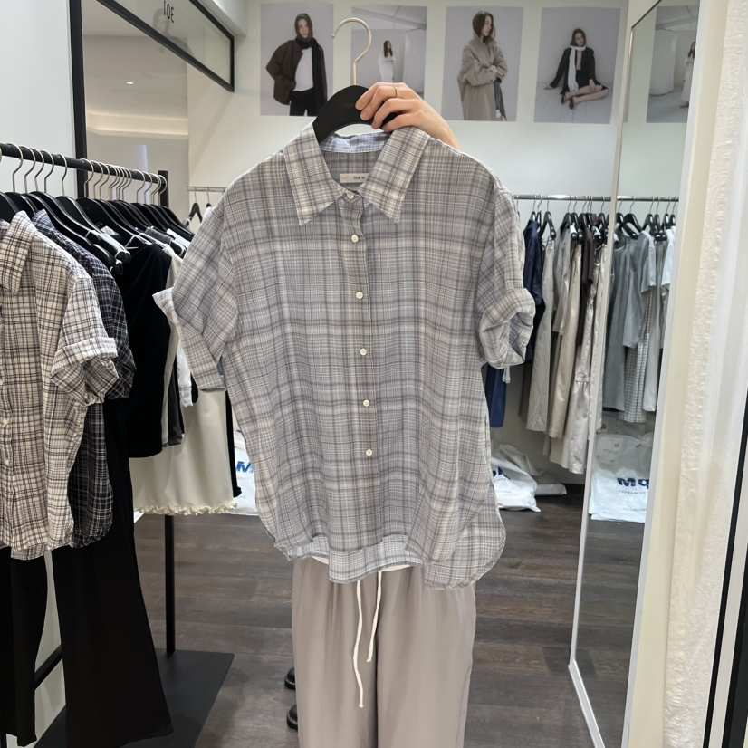 OURIN/THIS IS韓國東大門直郵女士新品人氣休閑襯衫蕾絲衫OURIN/THIS IS襯衫/蕾絲衫