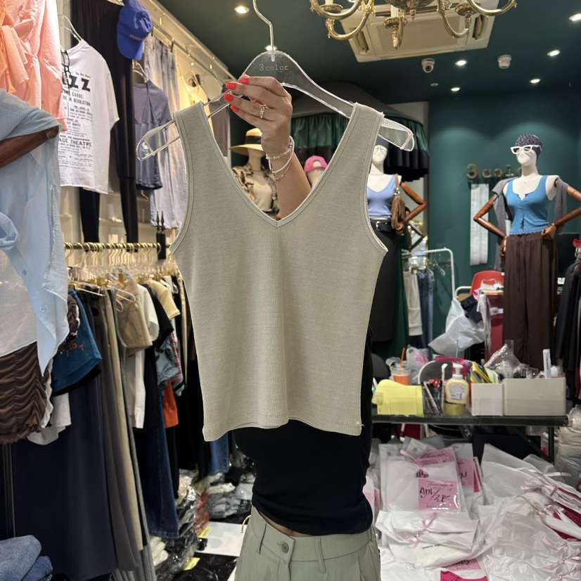 3COLOR東大門實拍韓國女士新品推薦吊帶背心Three color吊帶/背心