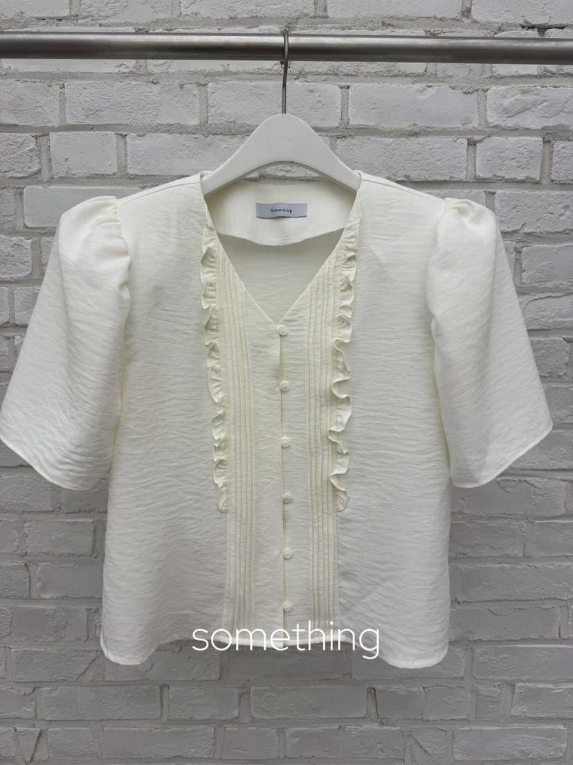 SOMETHING-L/FANCY韓國直郵實拍女裝新款人氣襯衫蕾絲衫BLSOMETHING-L/FANCY襯衫/蕾絲衫