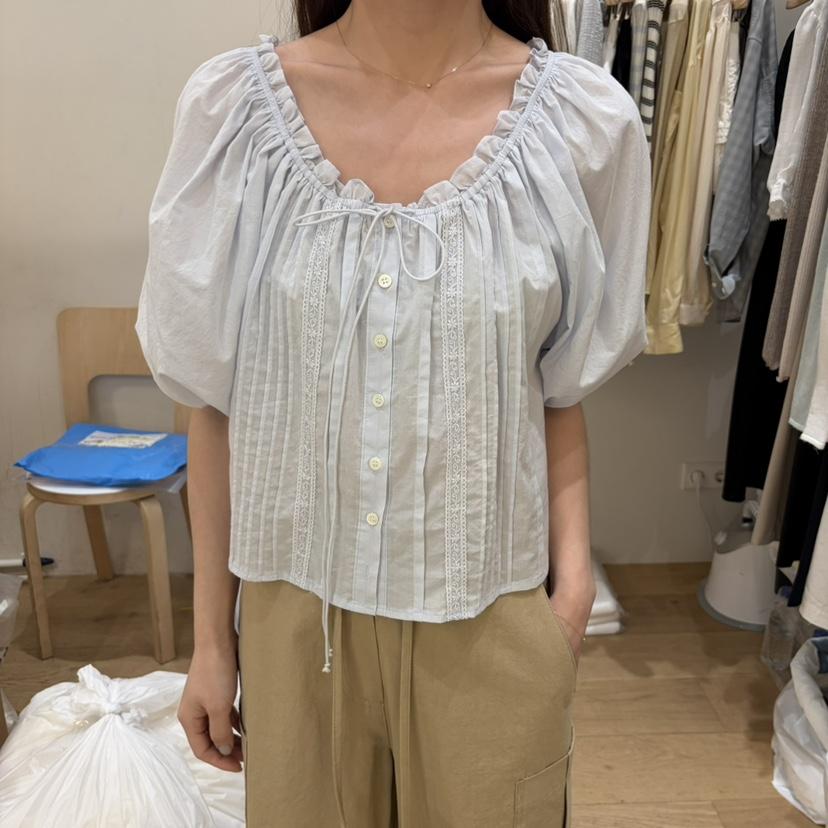 FOREST東大門實拍韓國女士新款熱賣26春夏人氣襯衫蕾絲衫FOREST襯衫/蕾絲衫