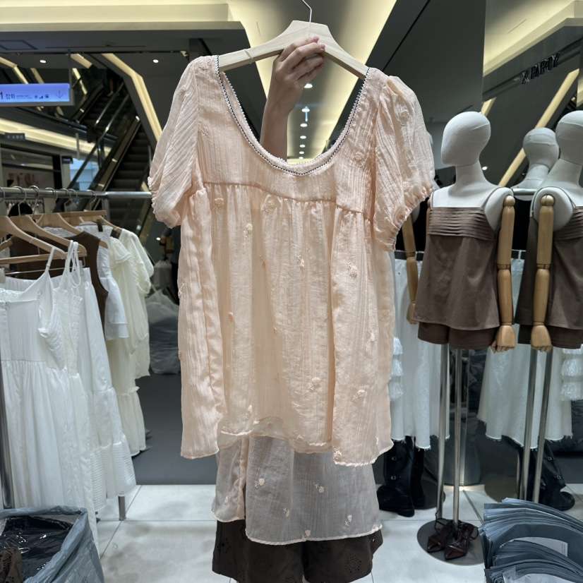 XPARTY韓國代購女士新品人氣休閑時尚26夏季職業襯衫蕾絲衫XPARTY襯衫/蕾絲衫