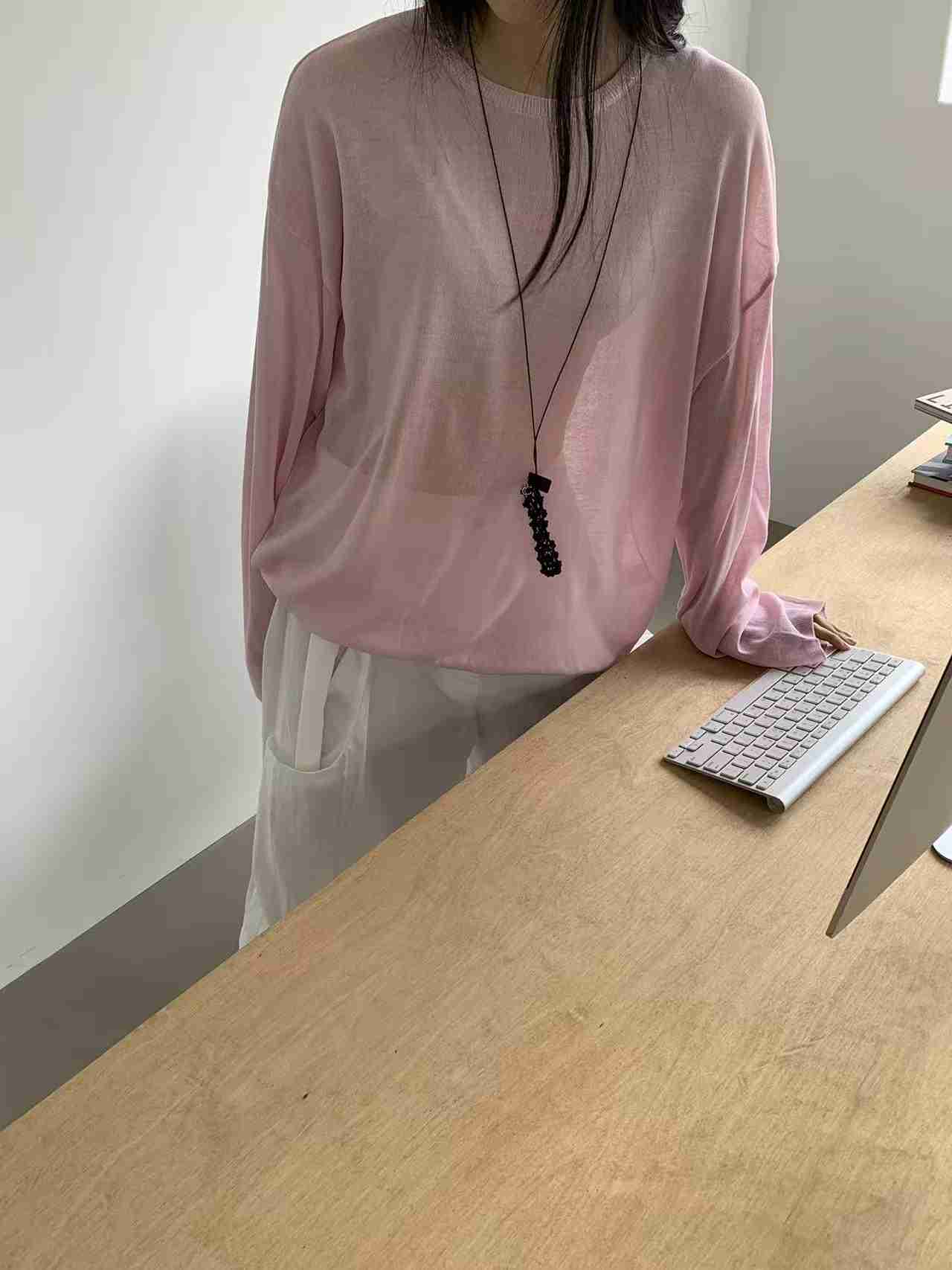 HANDER韓國直郵實拍女裝新品26春夏熱賣休閑時尚推薦長袖T恤HANDER長袖T恤