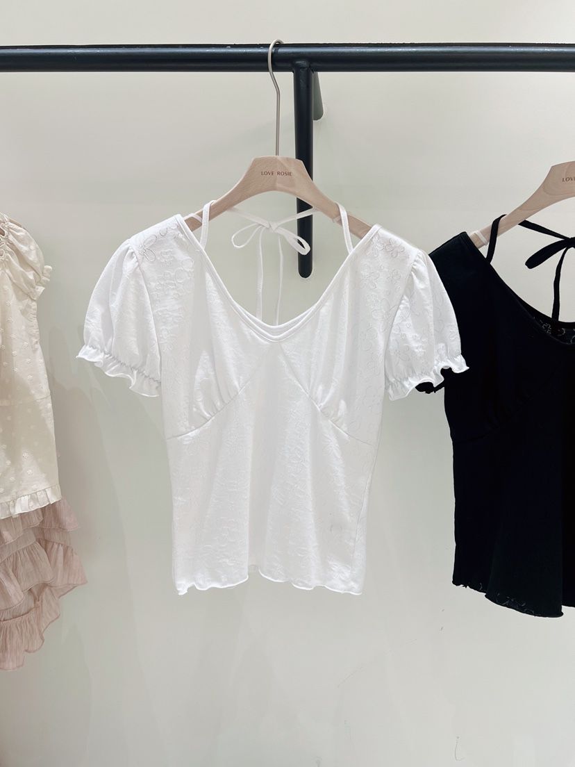 LOVE ROSIE韓國直郵女士新品人氣休閑26夏季職業T恤花朵LOVE ROSIET恤