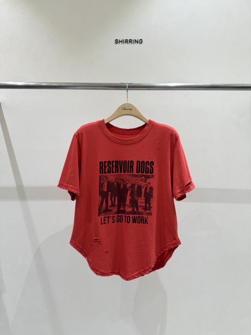 SHIRRING韓國東大門直郵女士新品26夏季職業推薦時尚T恤復古SHIRRINGT恤