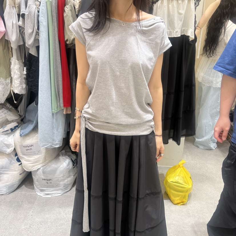 BY FLOW韓國直郵女士新款時尚26夏季26春夏熱賣T恤無袖連帽BY FLOWT恤