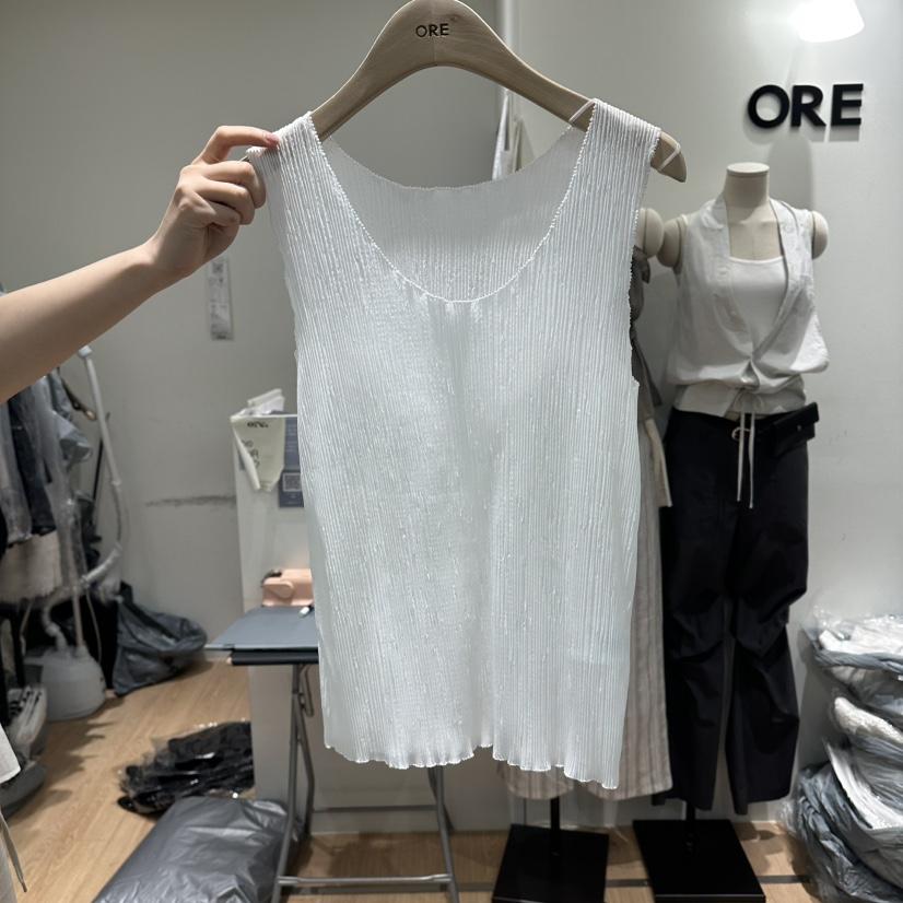ORE-P韓國東大門直郵女士新品推薦熱賣休閑吊帶背心褶裥ORE吊帶/背心