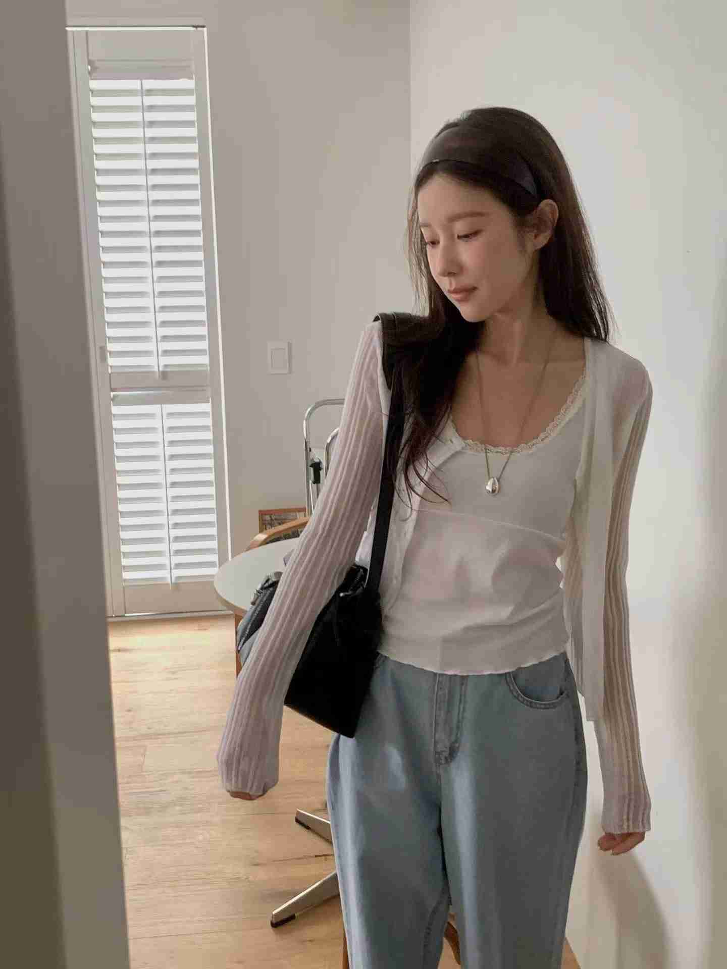 MIELLE-미엘르-OT韓國直郵實拍女裝新品26春夏長袖T恤開衫MIELLE-2件起長袖T恤