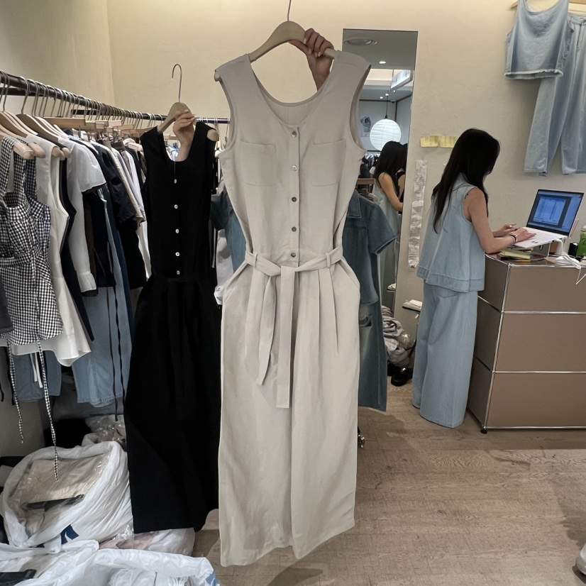 W AND J韓國代購女士新品推薦26春夏人氣職業連體褲含腰帶W AND J連體褲