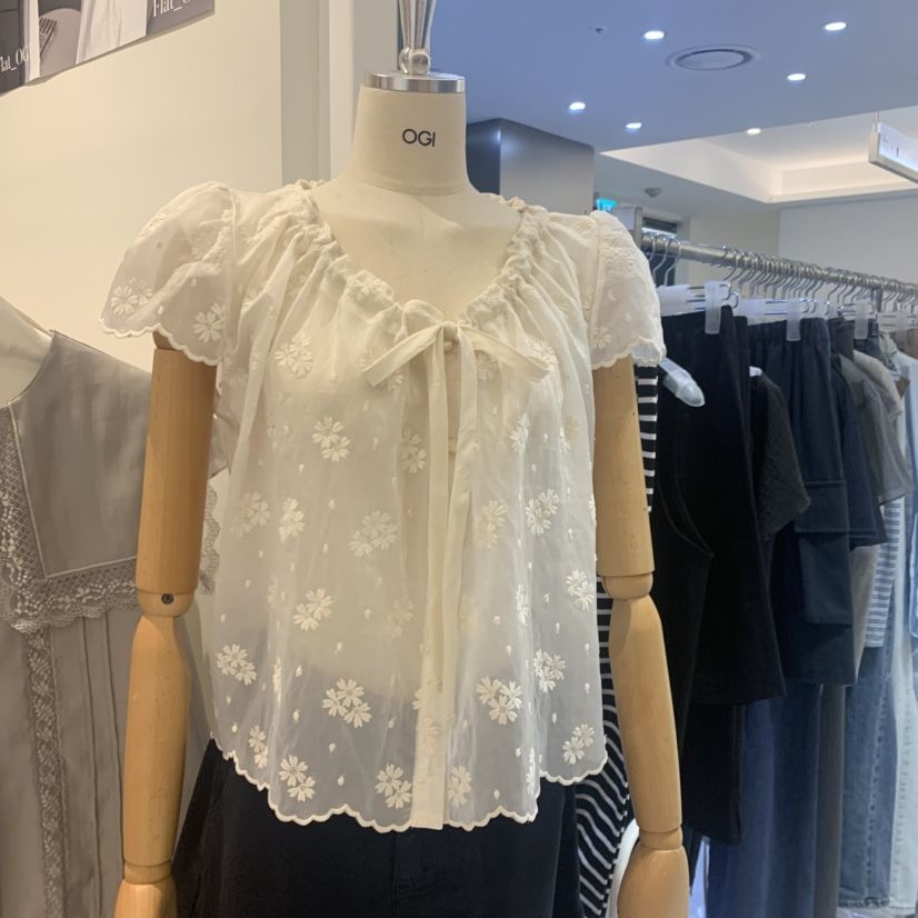 OGI韓國東大門直郵女士新品時尚26春夏休閑人氣襯衫蕾絲衫FLat OGI襯衫/蕾絲衫