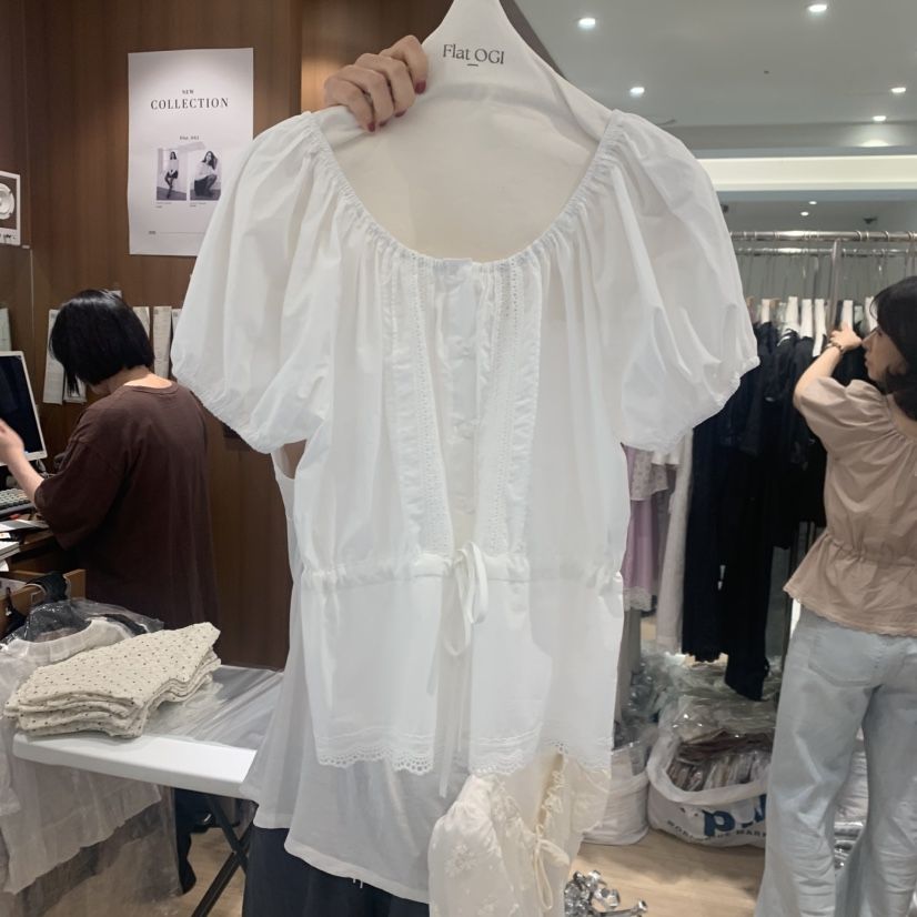 OGI韓國代購女裝新品休閑26春夏26夏季時尚推薦襯衫蕾絲衫FLat OGI襯衫/蕾絲衫