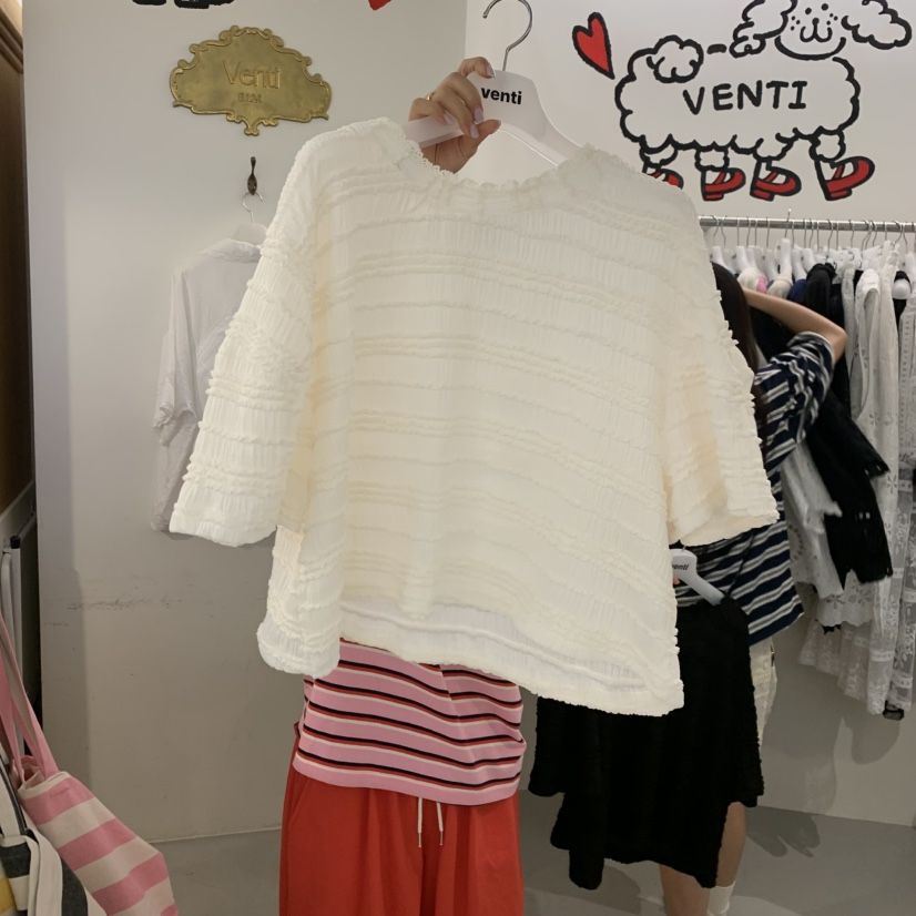 VENTI韓國直郵女士新品人氣職業休閑26春夏推薦襯衫蕾絲衫VENTI襯衫/蕾絲衫