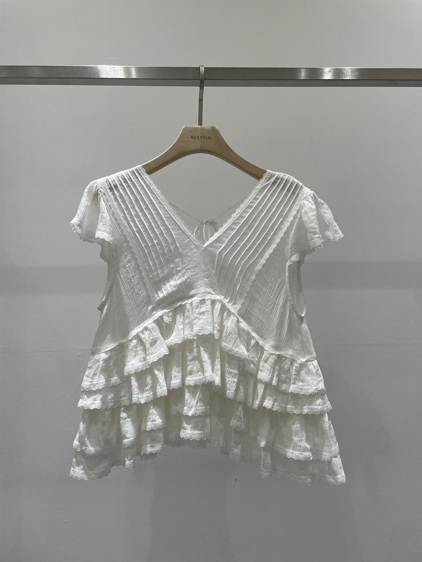 RE STYLE-Q韓國東大門直郵女裝新品時尚熱賣襯衫蕾絲衫RE STYLE襯衫/蕾絲衫
