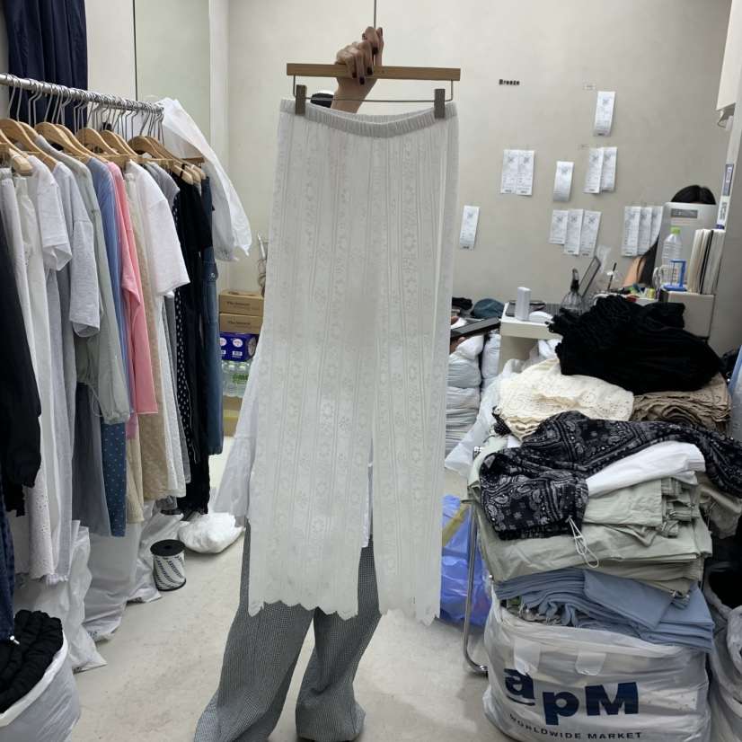 BREEZE韓國東大門代購女士新品熱賣26夏季推薦休閑褲蕾絲BREEZE休閑褲