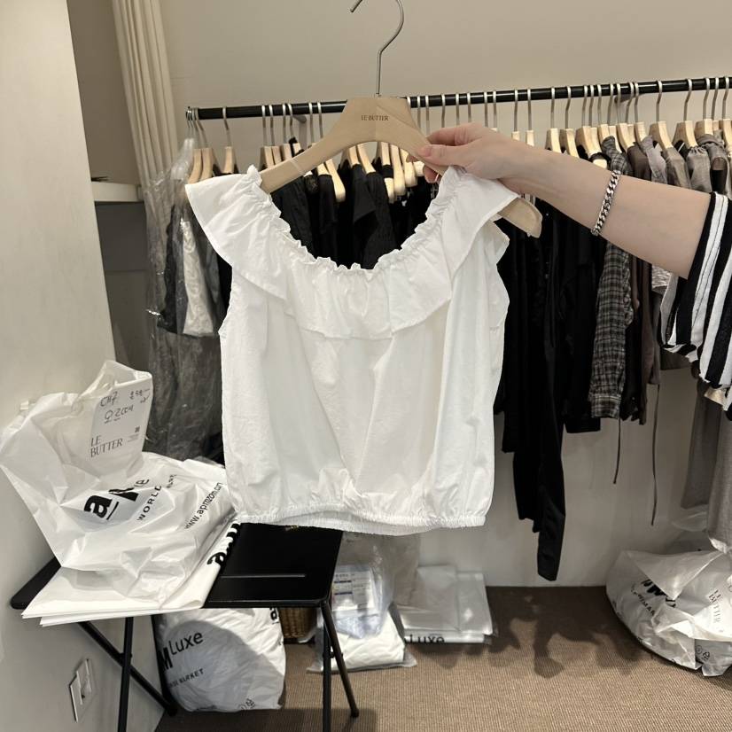 LE BUTTER韓國代購女裝新品時尚人氣職業休閑26夏季吊帶背心LE BUTTER吊帶/背心