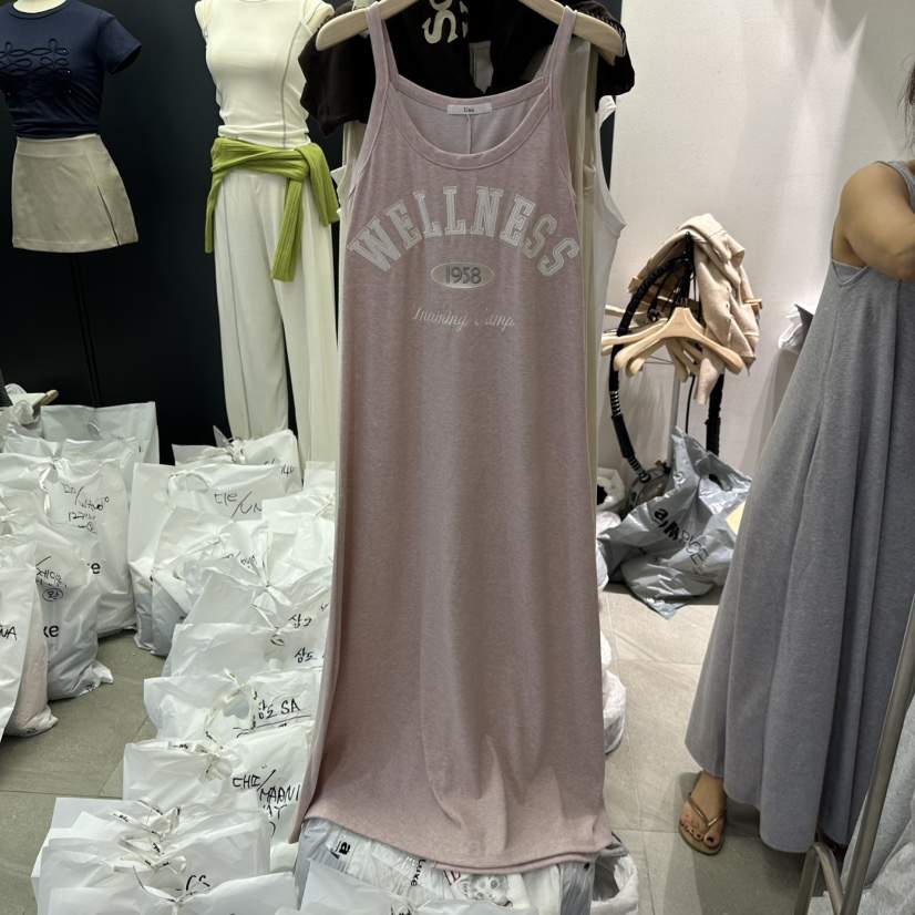 UNA/THE MAY韓國直郵女士新款推薦休閑熱賣連衣裙刺繡無袖THEMAY/UNA連衣裙