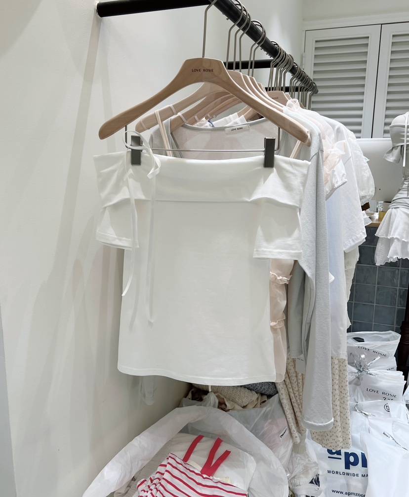LOVE ROSIE韓國直郵女士新品休閑26夏季熱賣時尚T恤絲帶LOVE ROSIET恤
