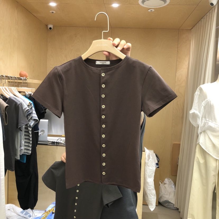 PLEASURE韓國直郵女裝新品人氣26夏季休閑推薦熱賣時尚T恤PLEASURET恤