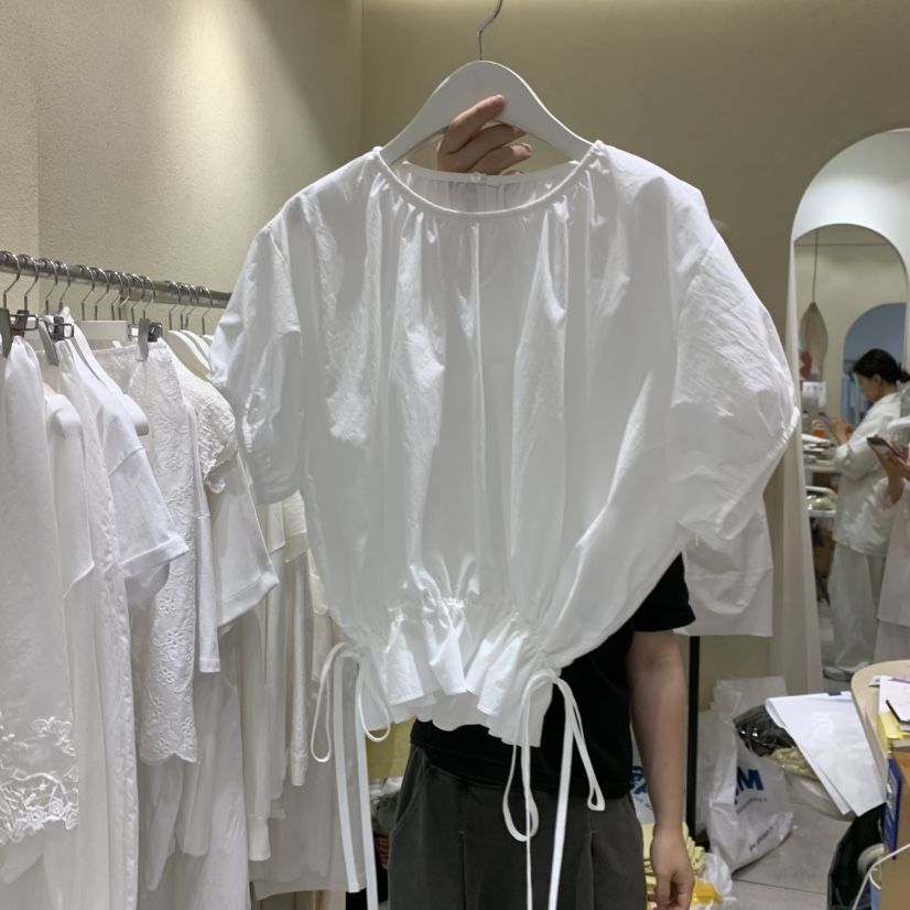BROCCOLISALAD東大門實拍韓國女裝新品熱賣26夏季襯衫蕾絲衫BROCCOLISALAD襯衫/蕾絲衫