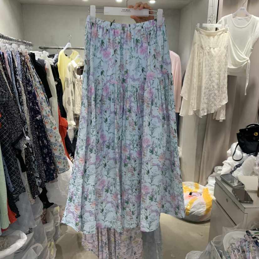 LOGROAD韓國直郵實拍女士新品熱賣休閑時尚26夏季人氣長裙LOG ROAD長裙