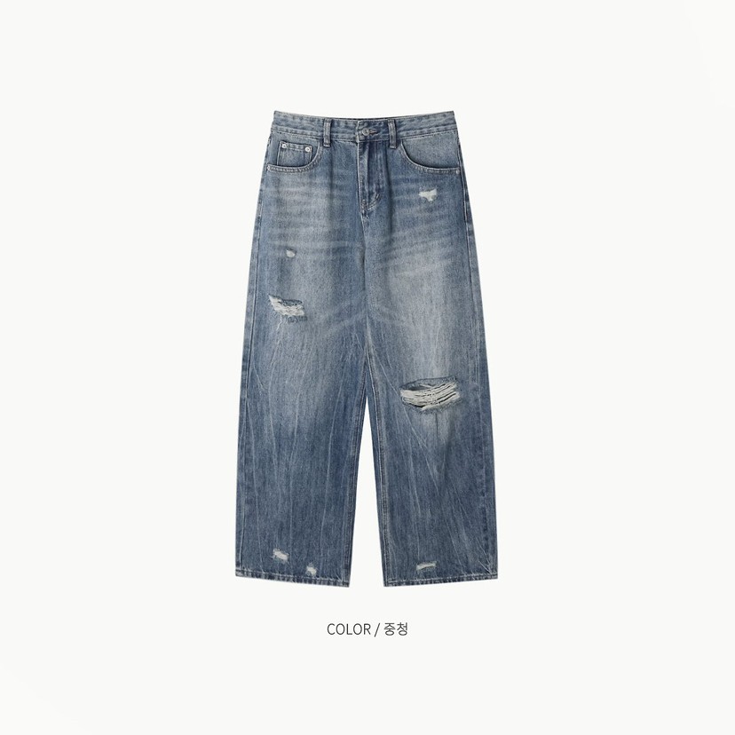 ALL OVER韓國直郵實拍女士新品26夏季熱賣牛仔褲男女同款ALL OVER牛仔褲
