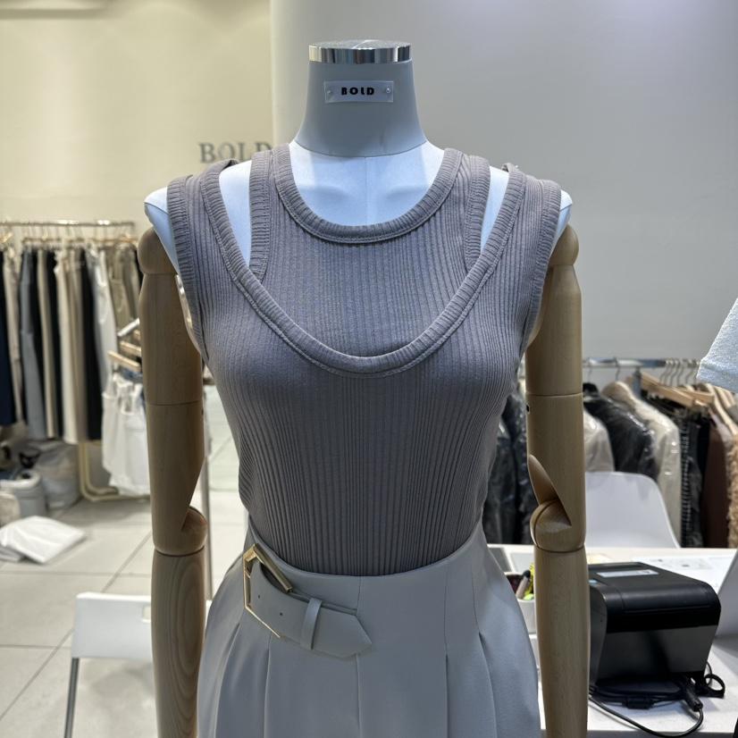 BOLD韓國代購女裝新品休閑時尚熱賣人氣26夏季吊帶背心假兩件BOLD吊帶/背心