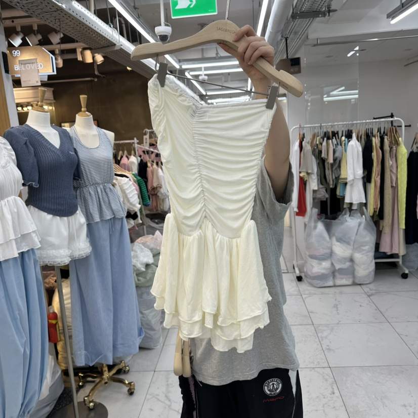 SAGE BRUSH韓國直郵實拍女裝新品熱賣時尚推薦吊帶背心褶皺SAGE BRUSH吊帶/背心