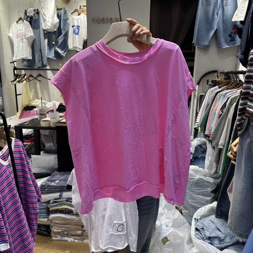 YESFREE韓國直郵女裝新品熱賣推薦休閑26夏季時尚T恤無袖YESFREET恤