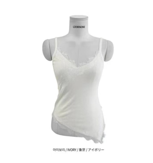 BLACK LINE東大門實拍韓國女士新款推薦吊帶背心蕾絲無袖BLACK LINE吊帶/背心