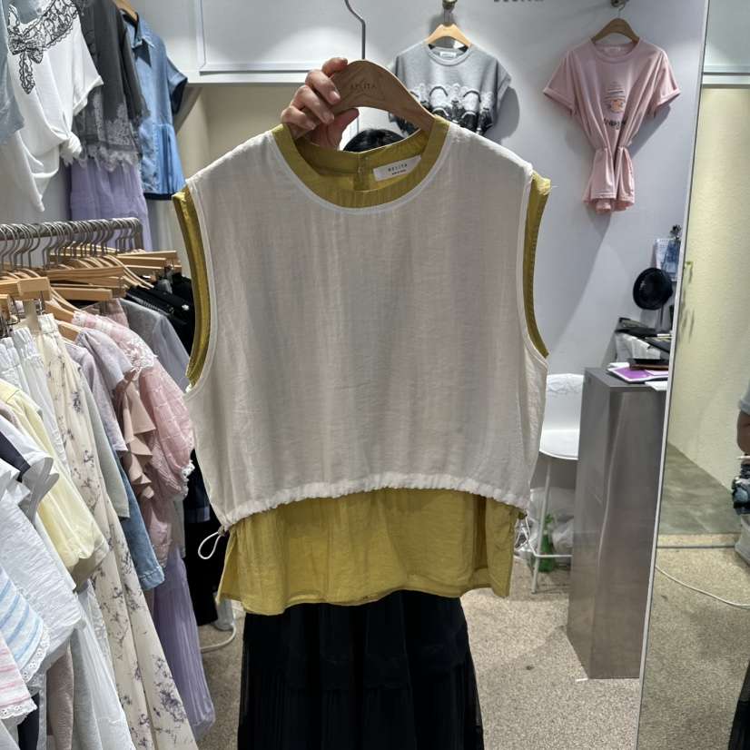 BELITA韓國代購女士新品熱賣推薦人氣休閑吊帶背心假兩件BELITA吊帶/背心