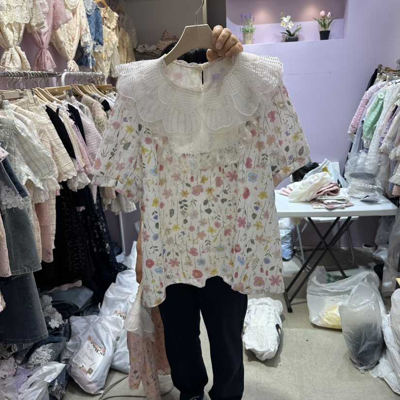 MS東大門實拍韓國女士新品時尚人氣熱賣26夏季襯衫蕾絲衫MS襯衫/蕾絲衫