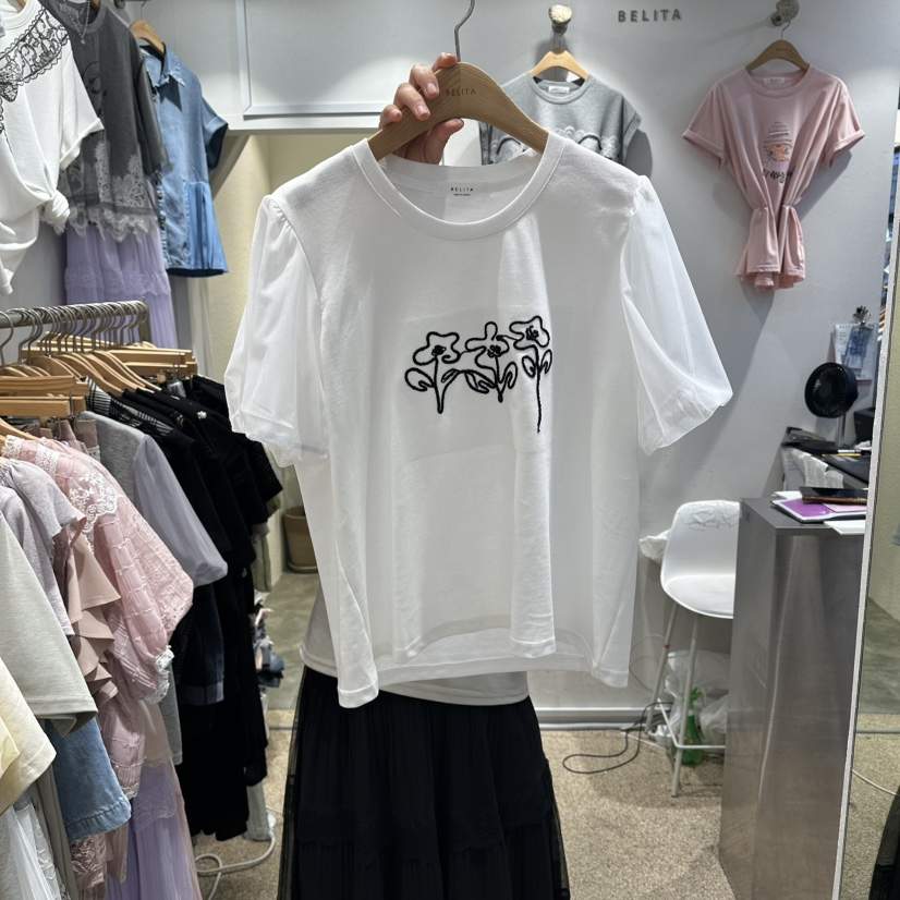 BELITA韓國東大門直郵女裝新品人氣26夏季時尚休閑T恤泡泡袖BELITAT恤