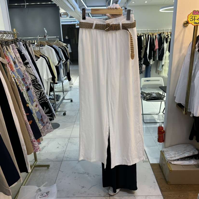COCO HOLIC韓國直郵女士新品推薦26夏季休閑褲含腰帶系帶亞麻COCO HOLIC休閑褲