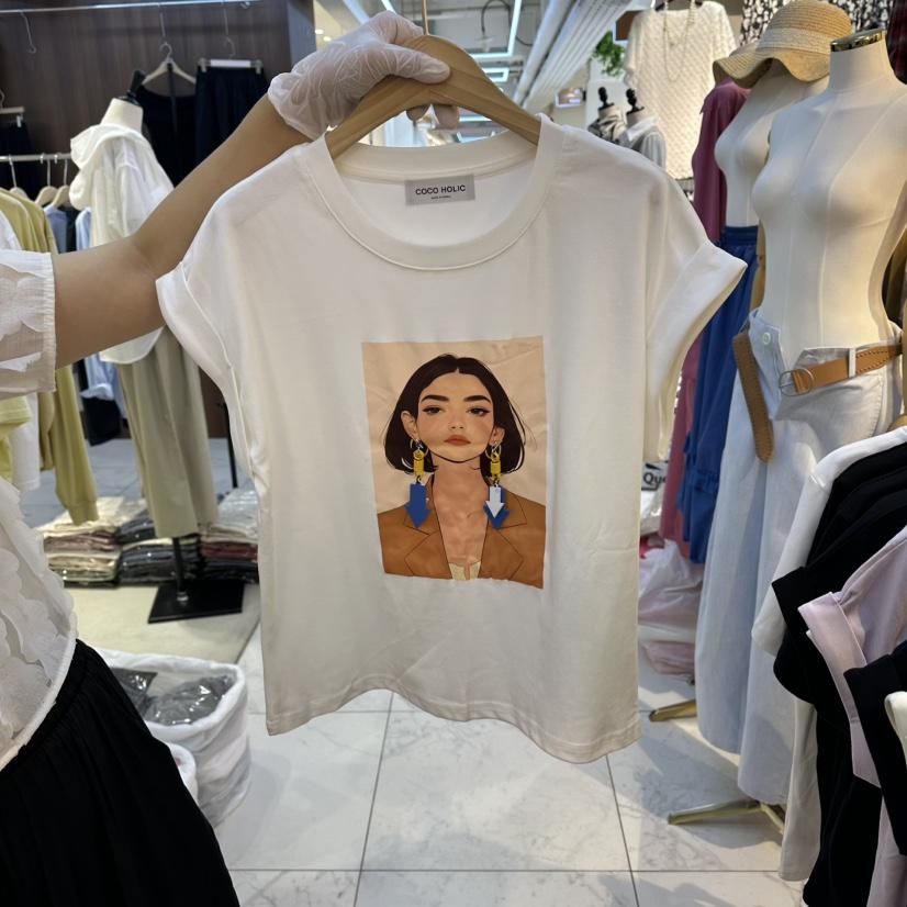 COCO HOLIC韓國東大門直郵女士新品時尚熱賣26夏季推薦T恤COCO HOLICT恤