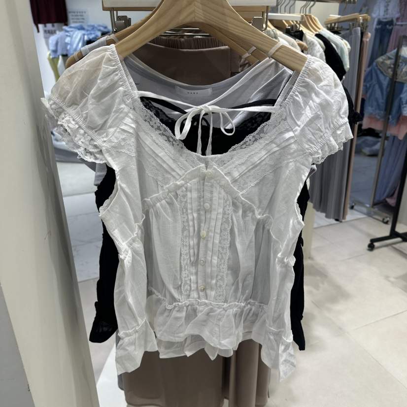 HARU-Q韓國直郵實拍女裝新品熱賣休閑26夏季時尚襯衫蕾絲衫HARU-Q襯衫/蕾絲衫