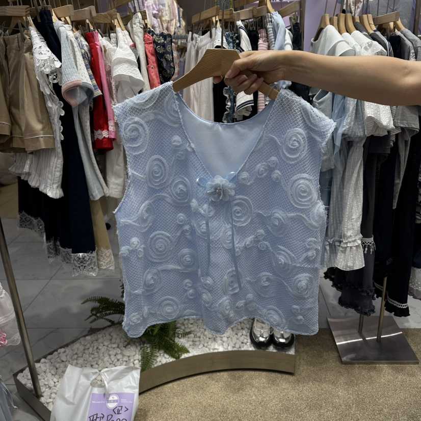 VIRUS東大門實拍韓國女裝新品人氣26夏季推薦吊帶背心含花VIRUS吊帶/背心
