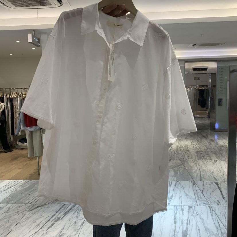 SELF SERVICE韓國直郵女裝新品26夏季時尚襯衫蕾絲衫刺繡SELF SERVICE襯衫/蕾絲衫