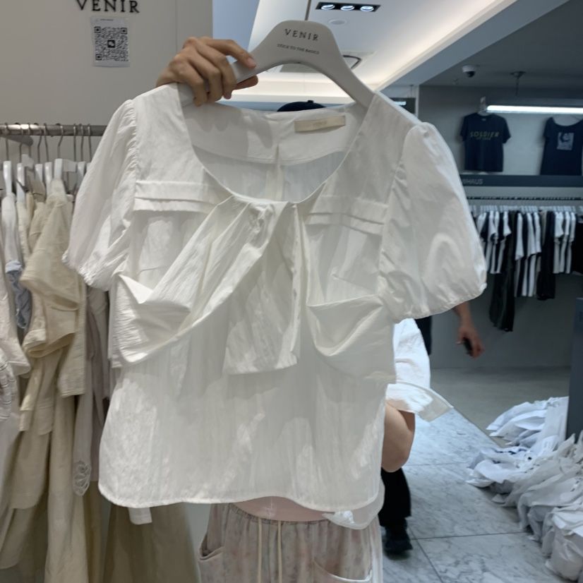 VENIR-a韓國東大門代購女士新款推薦熱賣時尚襯衫蕾絲衫VENIR-a襯衫/蕾絲衫